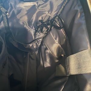 Black backpack purse